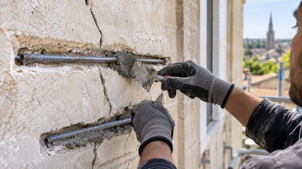 agrafage couturage de fissures bordeaux